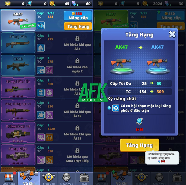 Vũ khí tăng sát thương trực tiếp